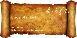 Lucz Ábel névjegykártya