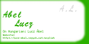 abel lucz business card