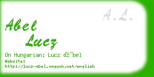 abel lucz business card